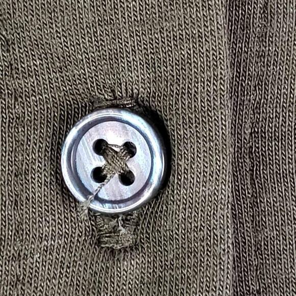 Lands End Shirt Long Sleeve Women’s Plus Size 2X Green Button Up Cotton - Picture 4 of 9